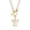 Ross-Simons Mother-Of-Pearl Angel Charm in 18kt Gold Over Sterling - 3 of 4