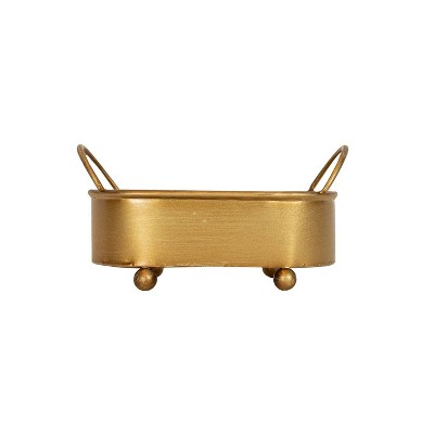 Rounded Brass Mini Planter With Ball Feet Metal By Foreside Home ...