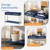 NicBex Bold Geometric Design Console Table with Storage Drawers,Retro Entryway Table for Living Room,Hallway,Entryway - 3 of 4