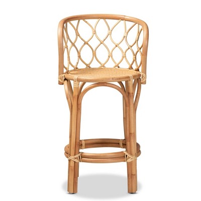 Diana Handmade Bohemian Natural Rattan Counter Stool