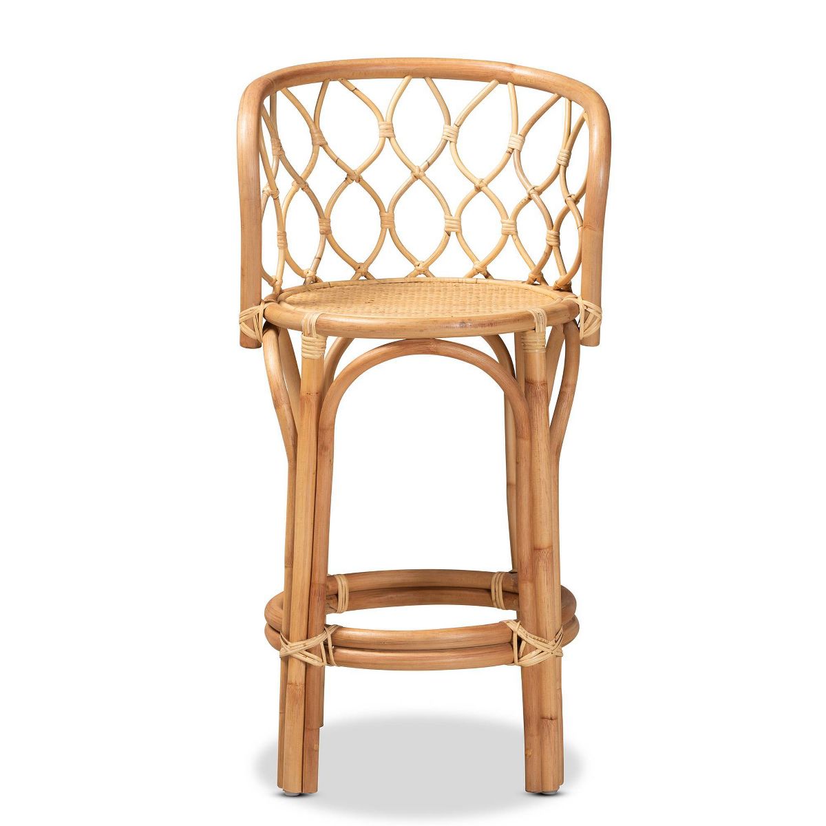 Diana Rattan Counter Height Barstool Natural - bali & pari - thumbnail 2