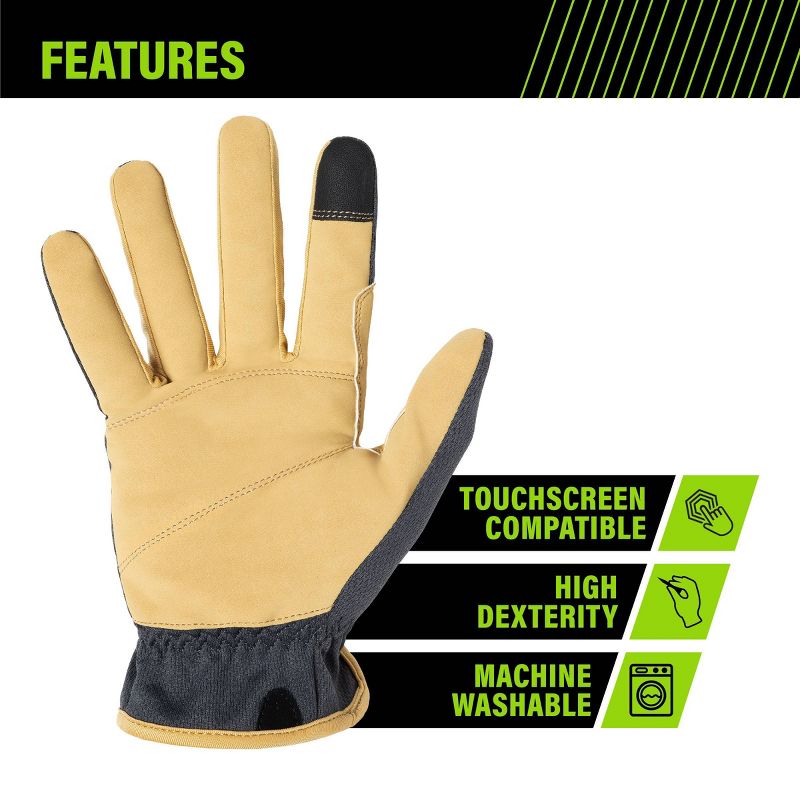 AWP Men&#39;s Utility Working Gloves - Slate, 3 of 7