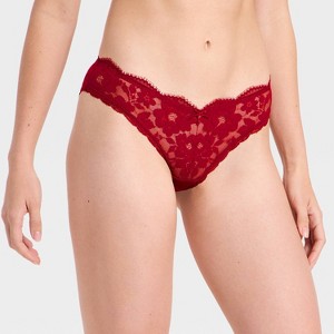 Women's Lace V-Waist Bikini Underwear - Auden™ - 1 of 4