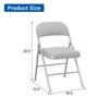 Folding Chairs with Padded Cushions, Portable Leather Upholstered Chair, Hold Up to 350 LBS, for Home, Office, Indoor & Outdoor Events - 3 of 4