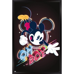 Trends International Disney Mickey Mouse - Oh Boy Framed Wall Poster Prints - 1 of 4