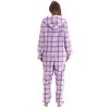 Just Love Womens One Piece Winter Holiday Adult Bodysuit Faux Shearling Lined Hoody Xmas Pajamas - 4 of 4