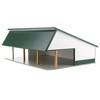 1/64 White & Green 64ft x 48ft Wooden Cattle Shed with Removeable Roof STA-224 - 2 of 4
