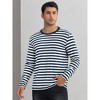 Lars Amadeus Men's Crew Neck Long Sleeve Contrast Color Pullover Casual Striped T-Shirt - 2 of 4