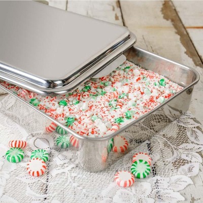 Heavy-Duty Stainless Steel Cake Pan with Snap-On Lid
