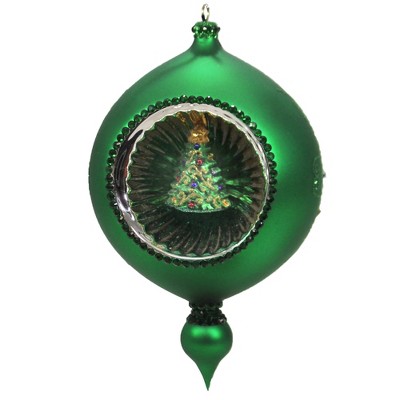 Holiday Ornament 8.5" Green Reflex Diorama Christmas Couture Ornament  -  Tree Ornaments