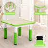 Modern Kids Table and 4 Chair Set,23.26" Height Adjustable Toddler Tables and 4 Chairs with Non-Slip Desk Legs&Organizer Graffiti Desktop - 4 of 4