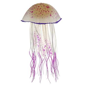 Unique Bargains Silicone Fish Tank Jellyfish Decoration with Suction Cup 3.2"x5.9"