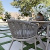 PURPLE LEAF Patio Dining Set All-Weather Wicker Aluminium Outdoor Table and Chairs Set for Backyard Decor Kitchen Modern Furniture Set - 2 of 4