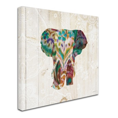 Trademark Fine Art -Danhui Nai 'Boho Paisley Elephant III' Canvas Art