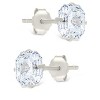 SHINE by Sterling Forever Sterling Silver Asscher Cut Prong Set Stud Earrings - 4 of 4