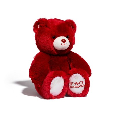 Fao Schwarz 10 Sparklers Red Bear Toy Plush : Target