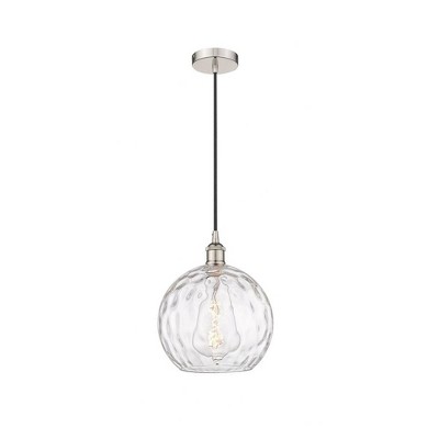 Athens Water Glass - 1 Light Mini Pendant In Industrial Style-12.75 Inches Tall and 10 Inches Wide