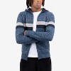 X RAY Full Zip Hooded Sweater With Stripes & Faux Shearling Lining - 4 of 4
