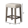 Best Master Furniture, Yosef 24" Wood Counter Stool (Set of 2) - 3 of 4