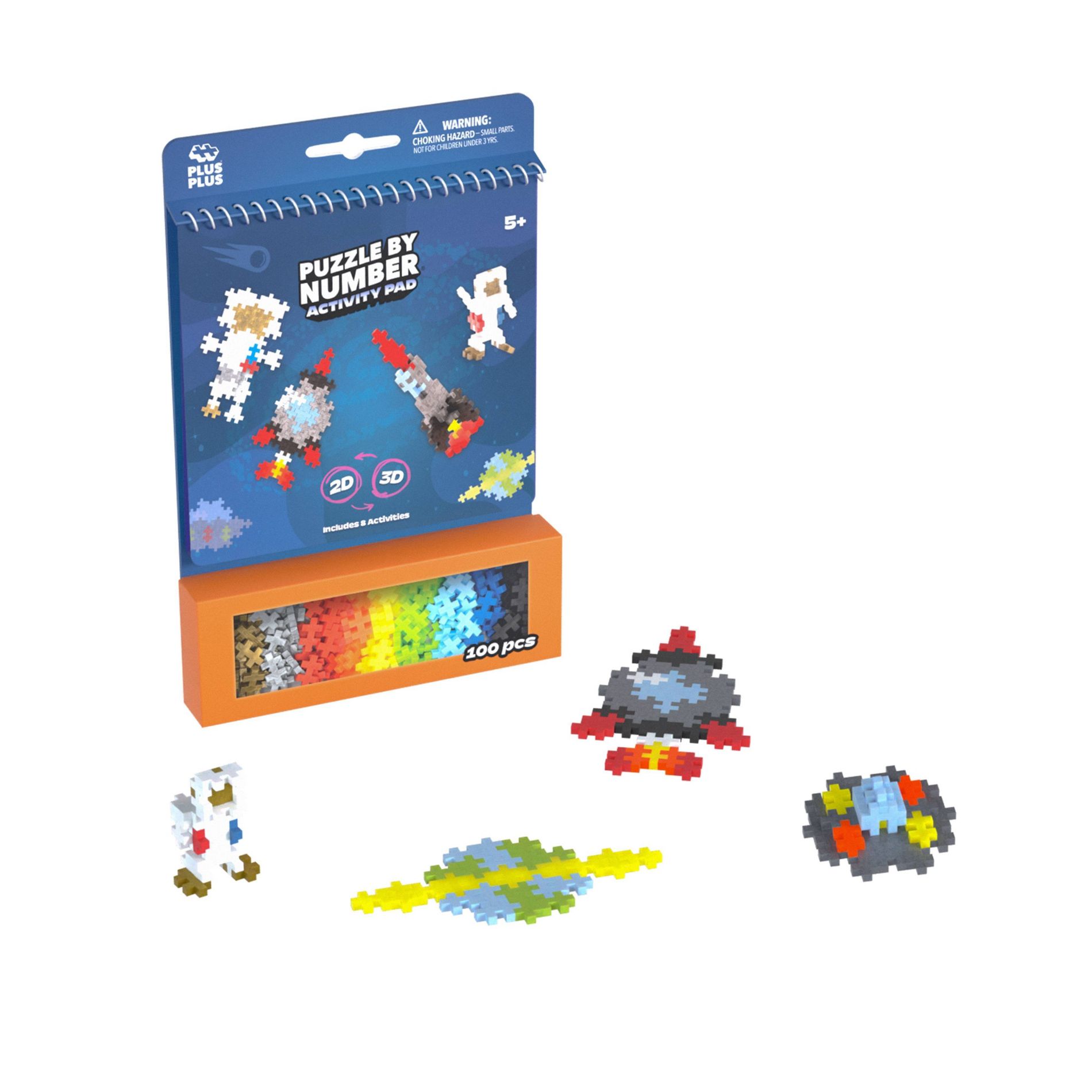 Plus-Plus Puzzle by Number Activity Pad - Space
