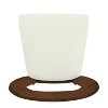 Sapphtopaz Modern Contemporary Dining Chairs Set of 2, Side Accent Chairs Kitchen Chairs with Rubberwood Frame, Open-Back for Dining Room, Kitchen - 2 of 4