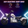 Kids Electric Off-Road Dirt Bike,36V Motorcycle with Top Speed of 16.5 Mph, Spring Suspension, Led Lights, Music Player - 4 of 4