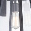 John Timberland Arrington Farmhouse Rustic Wall Sconce Set of 4 Mystic Black Hardwire 6 3/4" Fixture Clear Glass for Bedroom Home - 2 of 4