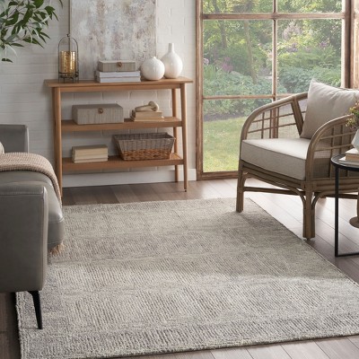 Hand-Tufted Modern Gray Wool 5' x 7' Rectangular Area Rug