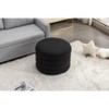NicBex Modern 24.4" Round Storage Ottomans Small Footstools with Boucle Fabric for Bedroom and Living Room - 4 of 4