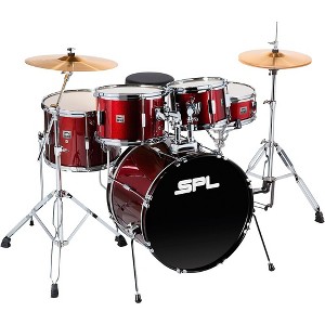 Sound Percussion Labs Kicker 5 Piece Complete Drum Set Dark Red