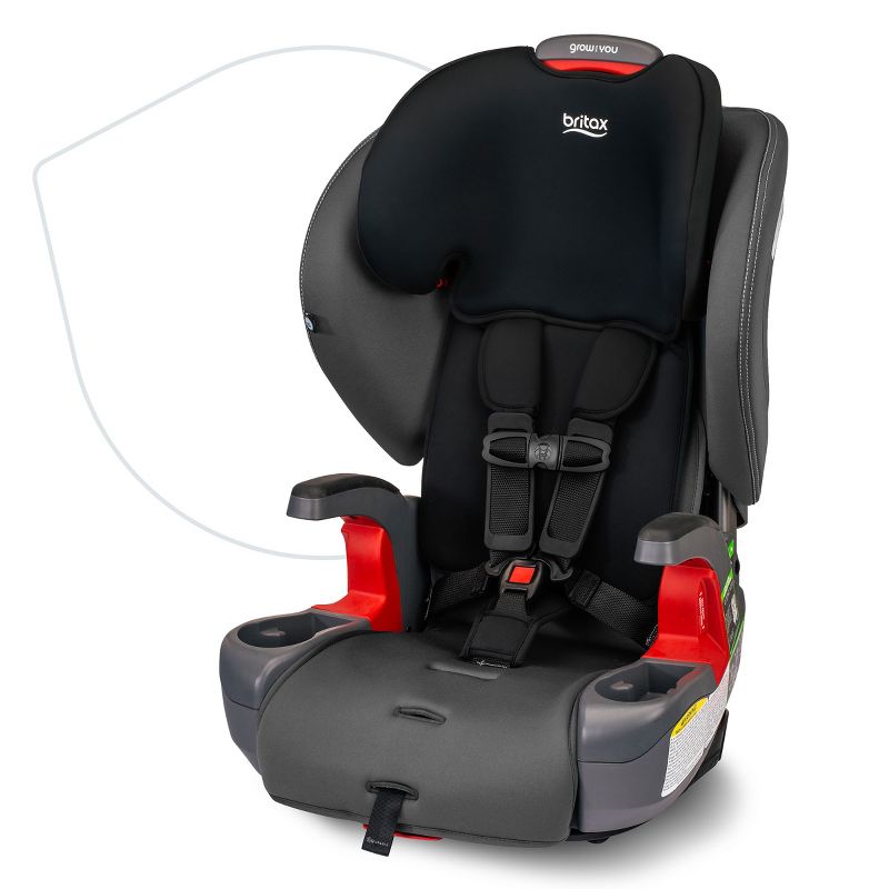 Britax Grow with You Harness SafeWash Booster Car Seat - Mod Black, 1 of 17