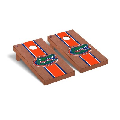 NCAA Florida Gators Premium Cornhole Board Rosewood Stained Stripe Version