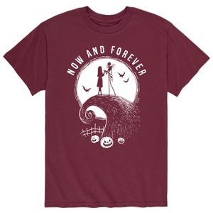 Men's - The Nightmare Before Christmas - Jack and Sally On Hill Now And Forever Short Sleeve Graphic T-Shirt - 1 of 4