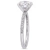 EVERLY JEWELRY  |   14K White Gold 1/10 CT Diamond TW And 2 CT DEW Created Moissanite-White Fashion Ring - 2 of 4