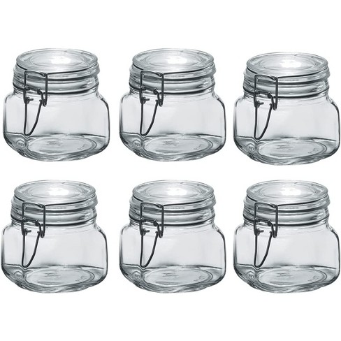 Amici Home Stockholm Glass Round Canister, Food Safe, Push Top Lid with  Gasket, Airtight, For Storage, Dry Goods Container, 36-ounces, Artisan