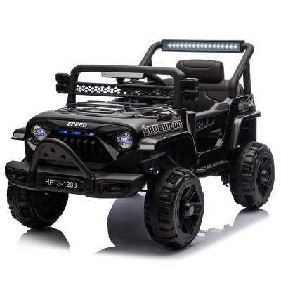 TopComfy Baby Walkers Kids Ride Truck Parental Oversight Two Wheel Drive Four Wheel Suspension Early Education for Kids, Black, 33.46"*20.28"*10.24"