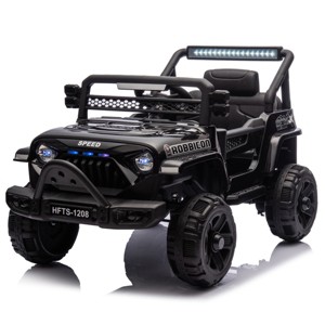 TopComfy Baby Walkers Kids Ride Truck Parental Oversight Two Wheel Drive Four Wheel Suspension Early Education for Kids, Black, 33.46"*20.28"*10.24" - 1 of 4