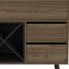 HomeRoots 46" Dark Brown and Black Wood Console Bar Cabinet With Single Door And Two Drawers - 4 of 4