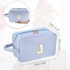 Unique Bargains Travel Personalized Make Up Bag Blue 1 Pc - 3 of 4
