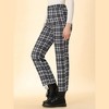 Allegra K Women's Plaid Tartan High Waisted Button Casual Pants - 4 of 4