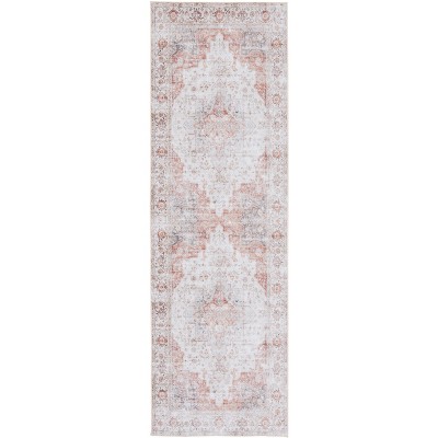 Safavieh Tucson Collection TSN105F Light Grey / Rust Rug - 5' x 8