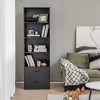 Costway 6-Tier Tall Bookshelf Freestanding Modern Bookcase Black Storage Cabinet White/Black - 4 of 4