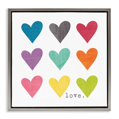 Stupell Industries Alternating Patterned Hearts, 25" x 25"