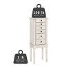 Obrecht Traditional Wood 6 Lined Drawer Jewelry Armoire Off-White - Powell: Floor Standing, Mirror, Storage Organizer - 3 of 4