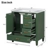 Osparple 30" Modern Bathroom Vanity with Sink Freestanding Bathroom Ceramic Sink Vanities with Soft Closing Door and 3 Drawers - 4 of 4