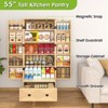 Buenhomino Tall Farmhouse Pantry Cabinet,Freestanding Storage Cabinet with Drawer for Kitchen,Dining Room or Living Room - 2 of 4