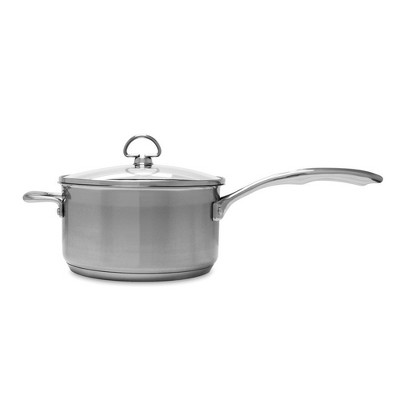 Chantal Induction 21 Steel 3.5 Quart Saucepan with Glass Lid