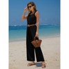 EXLURA Women's Summer Casual Dressy Jumpsuits Loose Overalls One Piece Sleeveless Wide Leg Pant Rompers with Pockets 2025 - 4 of 4