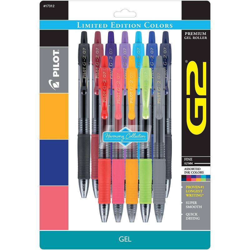Pilot 12pk G2 Limited Edition Harmony Collection Gel Pens Fine Point 0.7mm Assorted Inks, 1 of 8