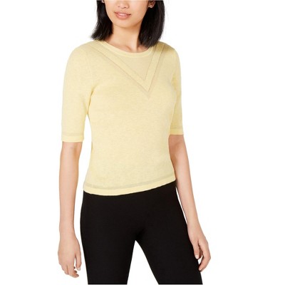 maison Jules Womens Intarsia Pullover Sweater